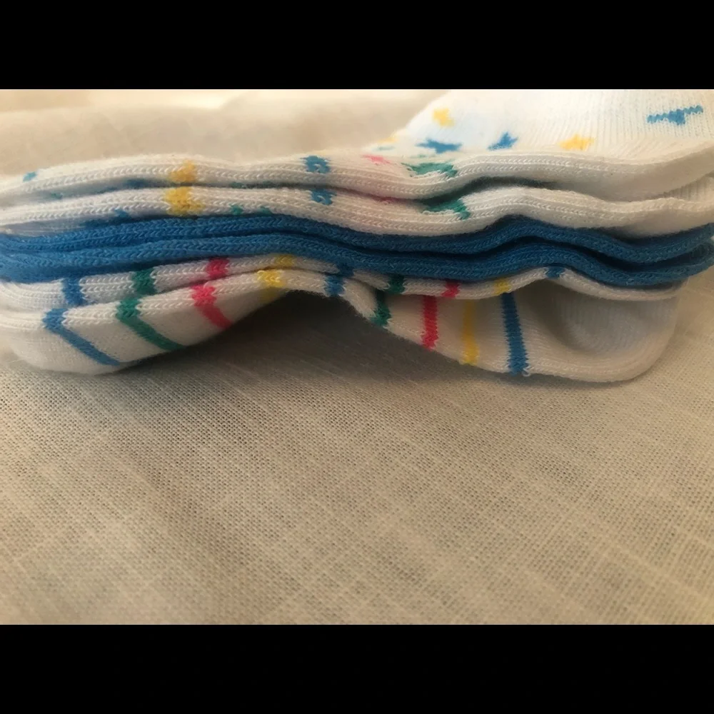 🌞 5/$25 NWT Super cute 3 pack of NB baby socks stars stripes cobalt blue